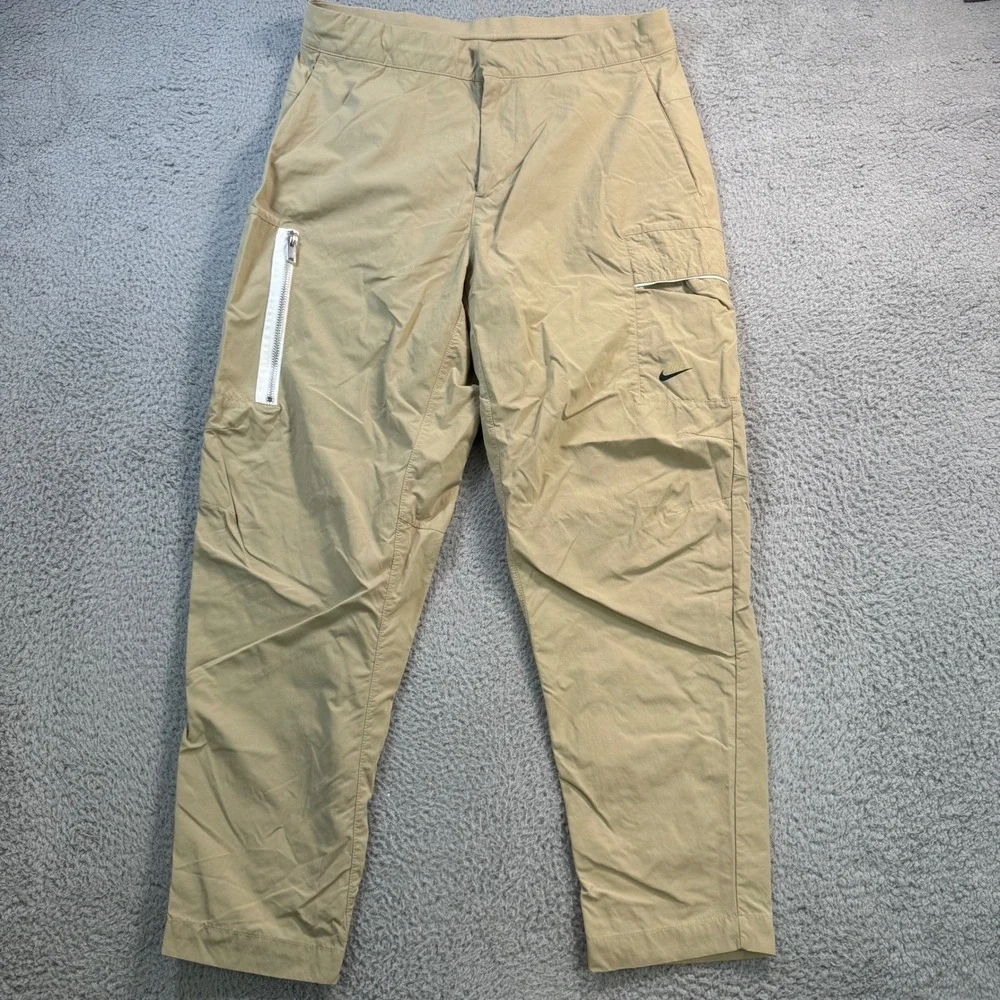 Nike Mens Cargo Pants Khaki Tan Tech Utility Multi-Pocket Tapered Size 32 M